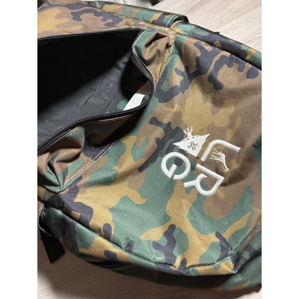 LRG Lifted Research Group Camo Backpack Woodland Camouflage Embroidered Logo Bag